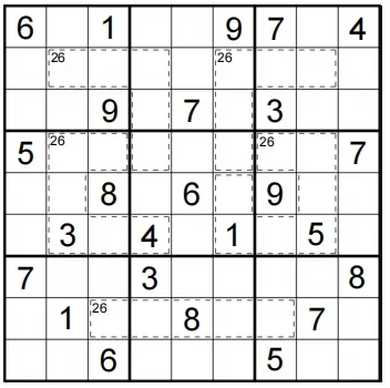 数独竞赛真题-可重复杀手数独:2026年GP竞赛第四轮第10题(分值43) 第1张