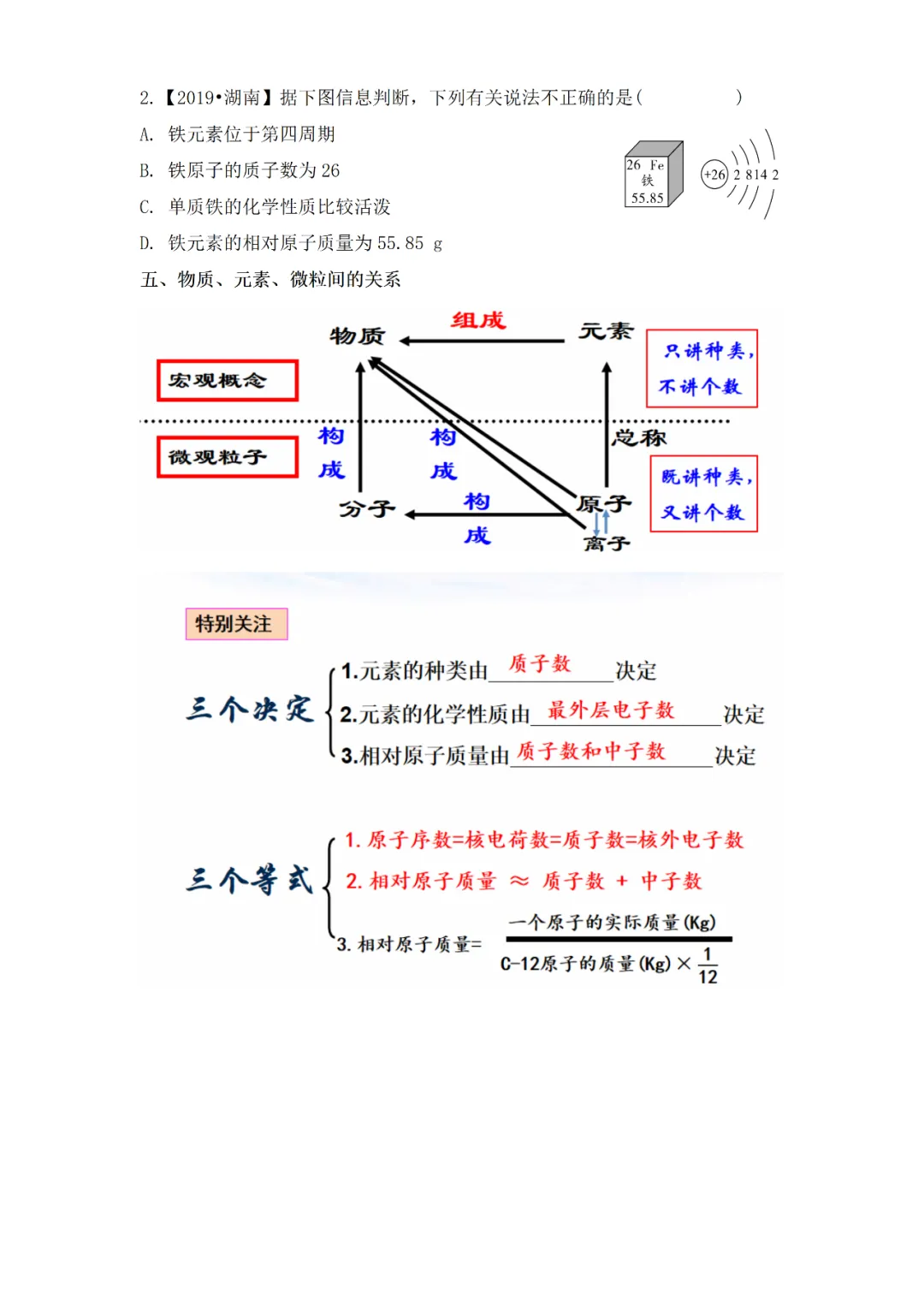 中考专题复习——化学基本概念和原理专题 第76张