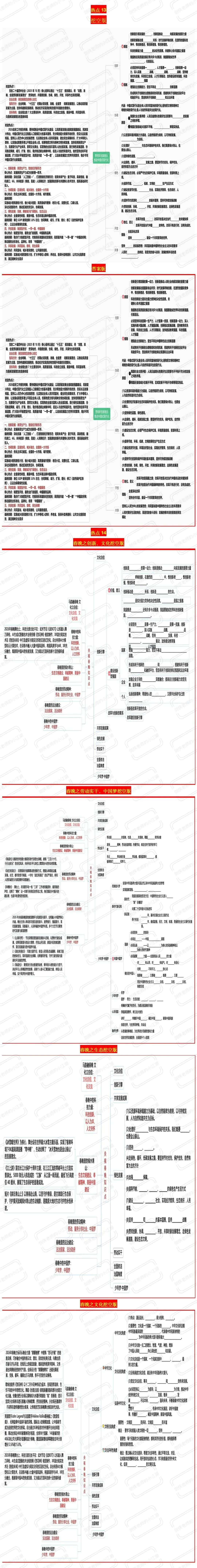 中考用它就够了!第三轮时政热点思维导图来啦!2026中考时政热点解读思维导图(挖空版+答案版,重磅复习第三波) 第4张
