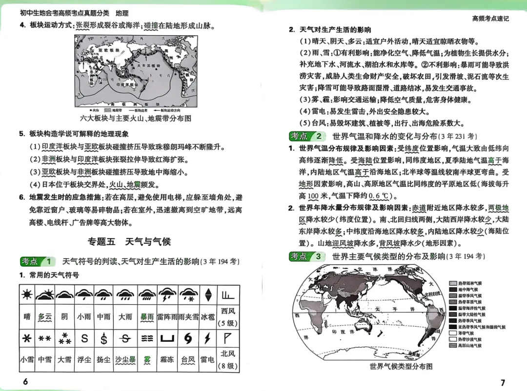 2026《万唯・高频考点真题分类》初中地理|真题 + 考点 答案 第8张