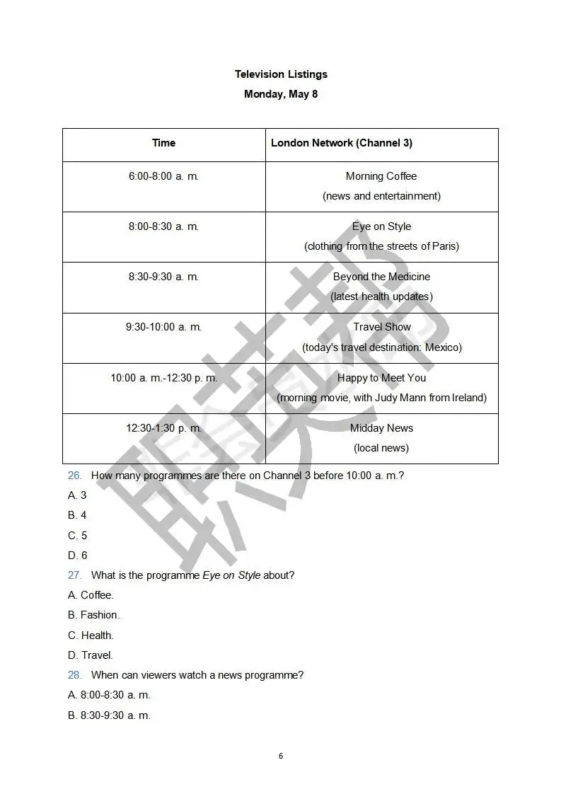 2024 年山东省职教高考真题汇编试卷·英语 第7张