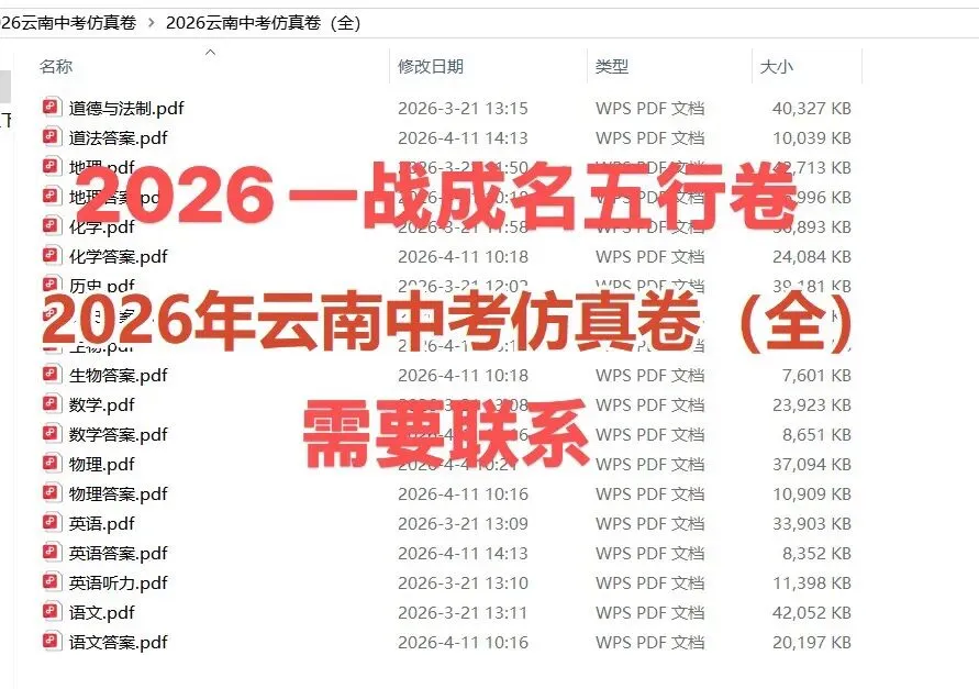 昆明市西山区一模数学试卷 第1张
