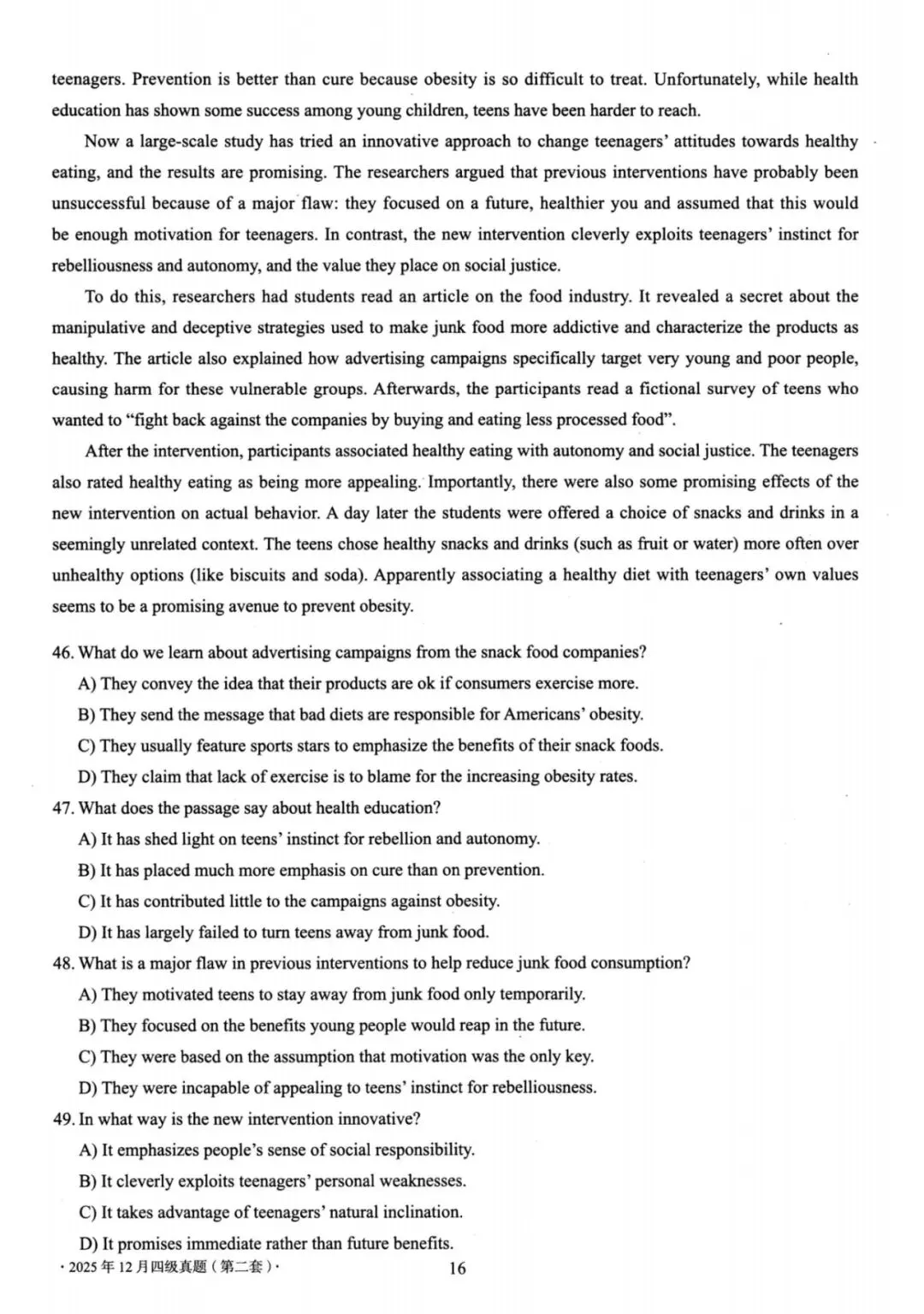 嗨,大学生!你有36套四级真题待查收 第20张