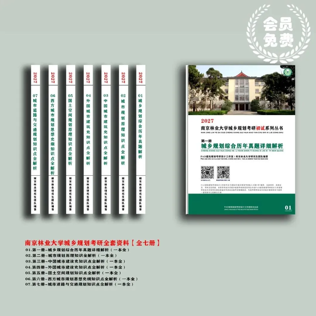 南京林业大学城乡规划考研历年真题初复试全套资料,文末赠送历年! 第1张
