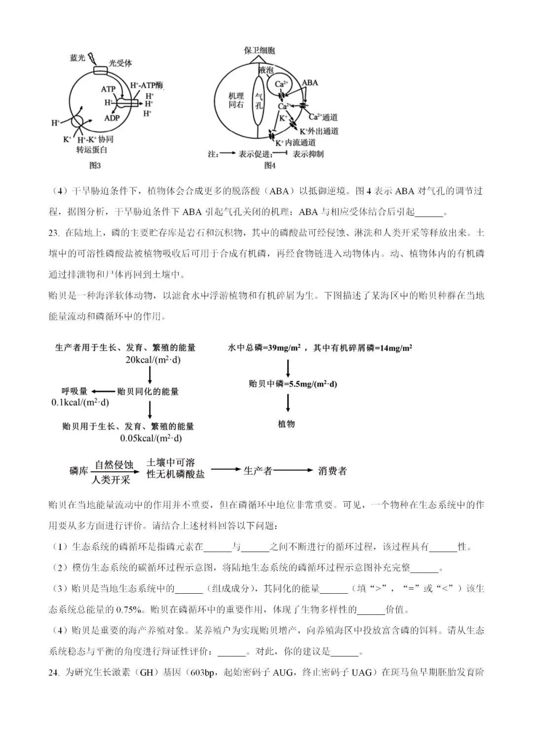 2026年4月高考模拟考试生物学 第9张