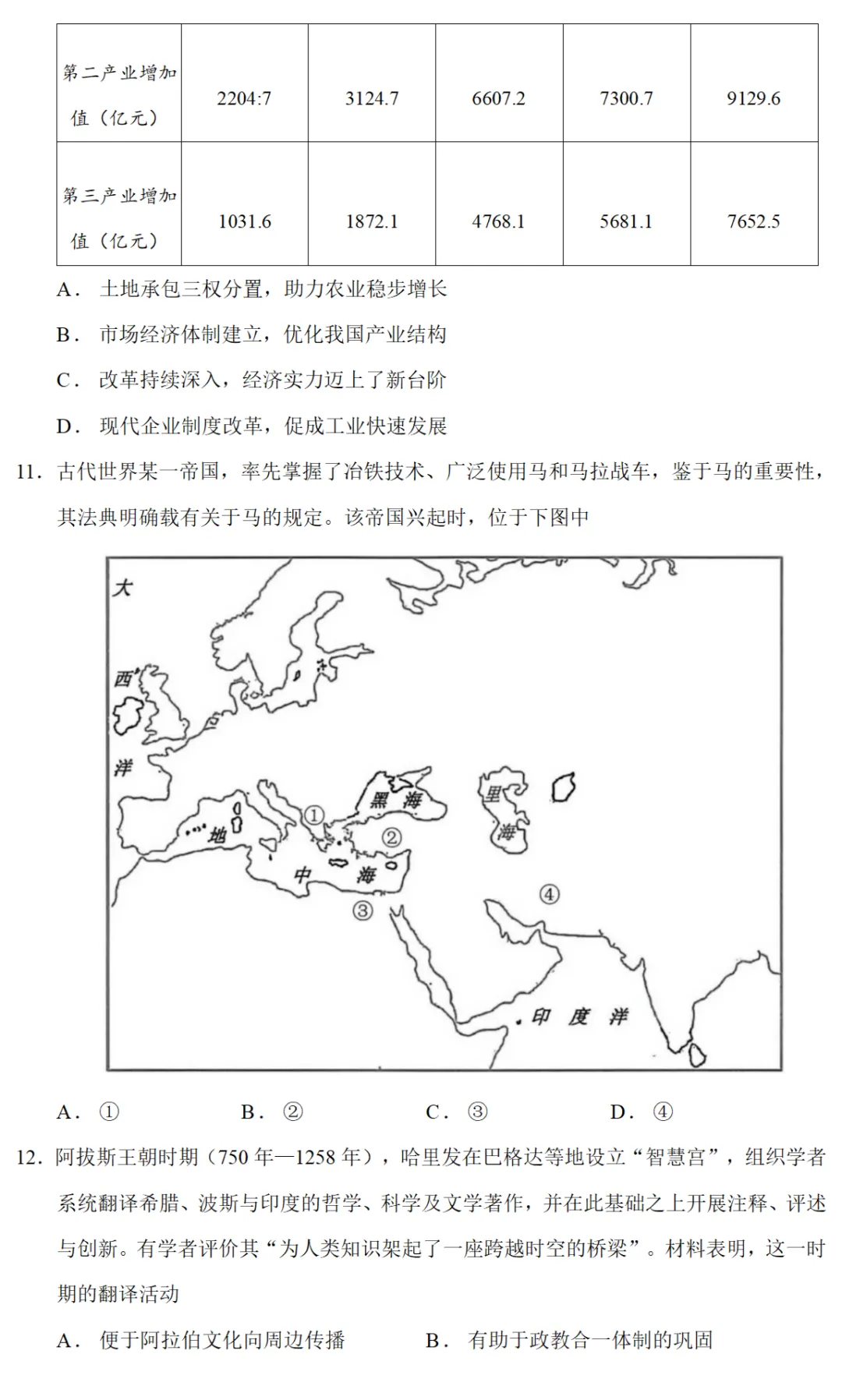 模考试题| 2026届浙江省杭州市高三二模历史试题 第4张