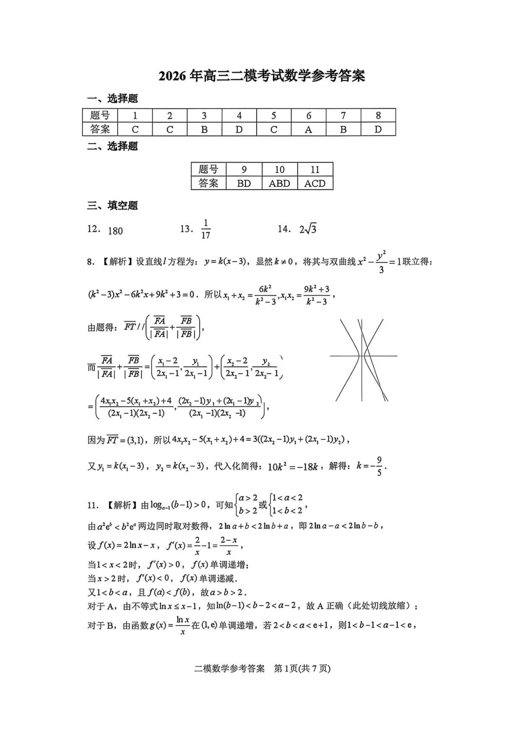 2026年各地市高三二模数学试卷及答案汇总(郑州二模、开封二模、信阳二模、南阳二模、濮阳二模、河南五市二模)文末免费下载 第22张