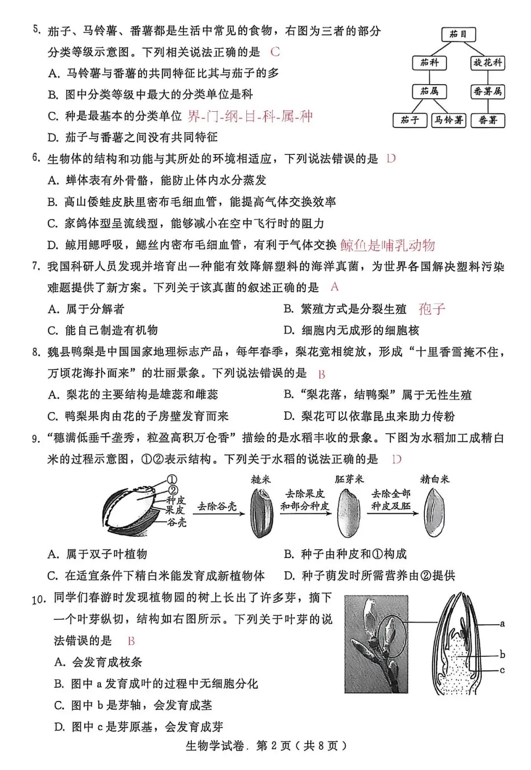 2026.4 邢台市中考一模试卷及答案解析(地理 生物) 第10张