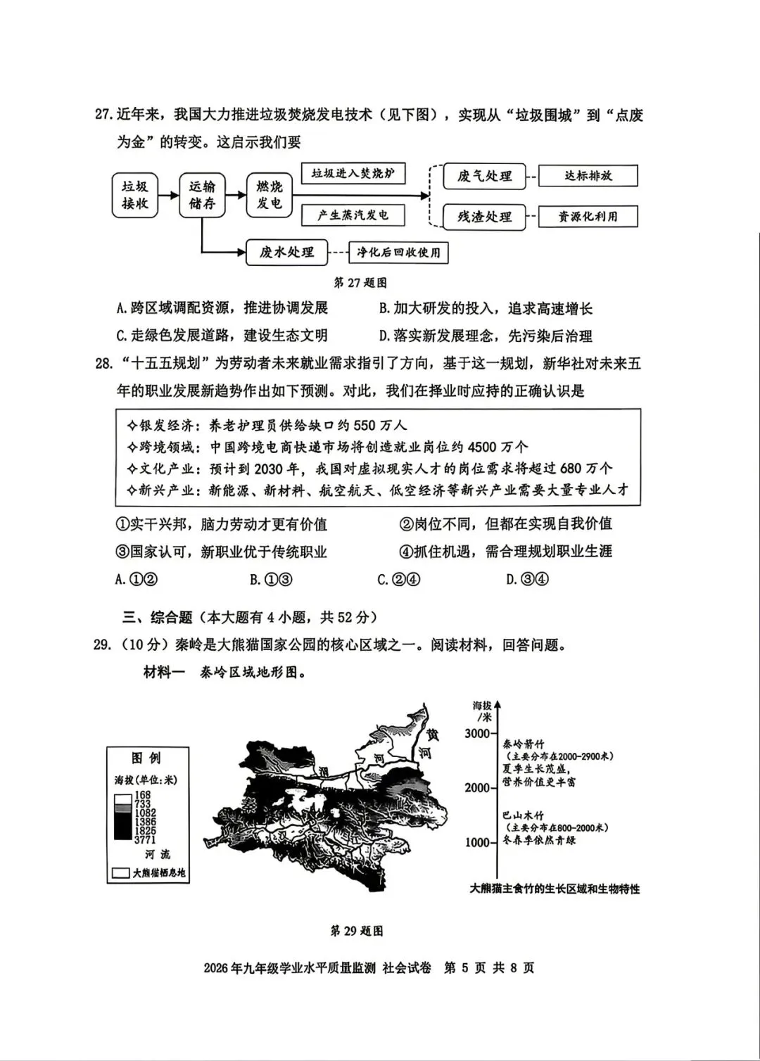 2026年4月 | 宁波中考一模社会试卷分析 第5张