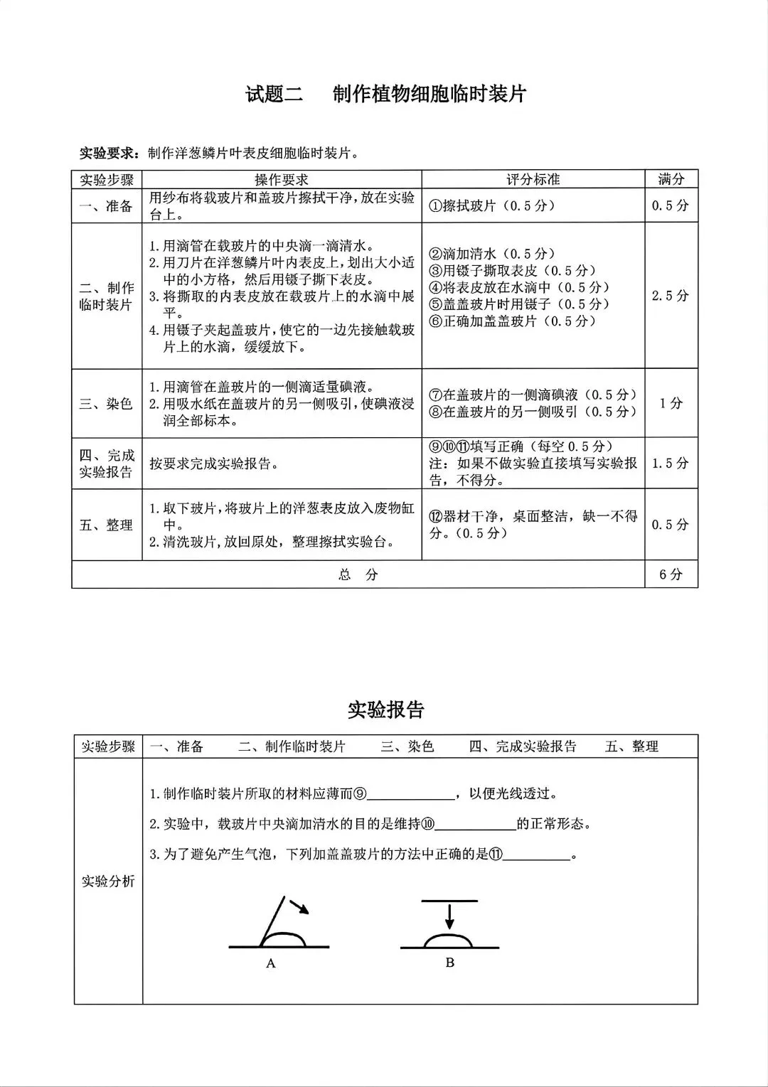 【中考实验】2026年河北省物理、化学实验操作考试视频+评分标准+实验报告 第14张