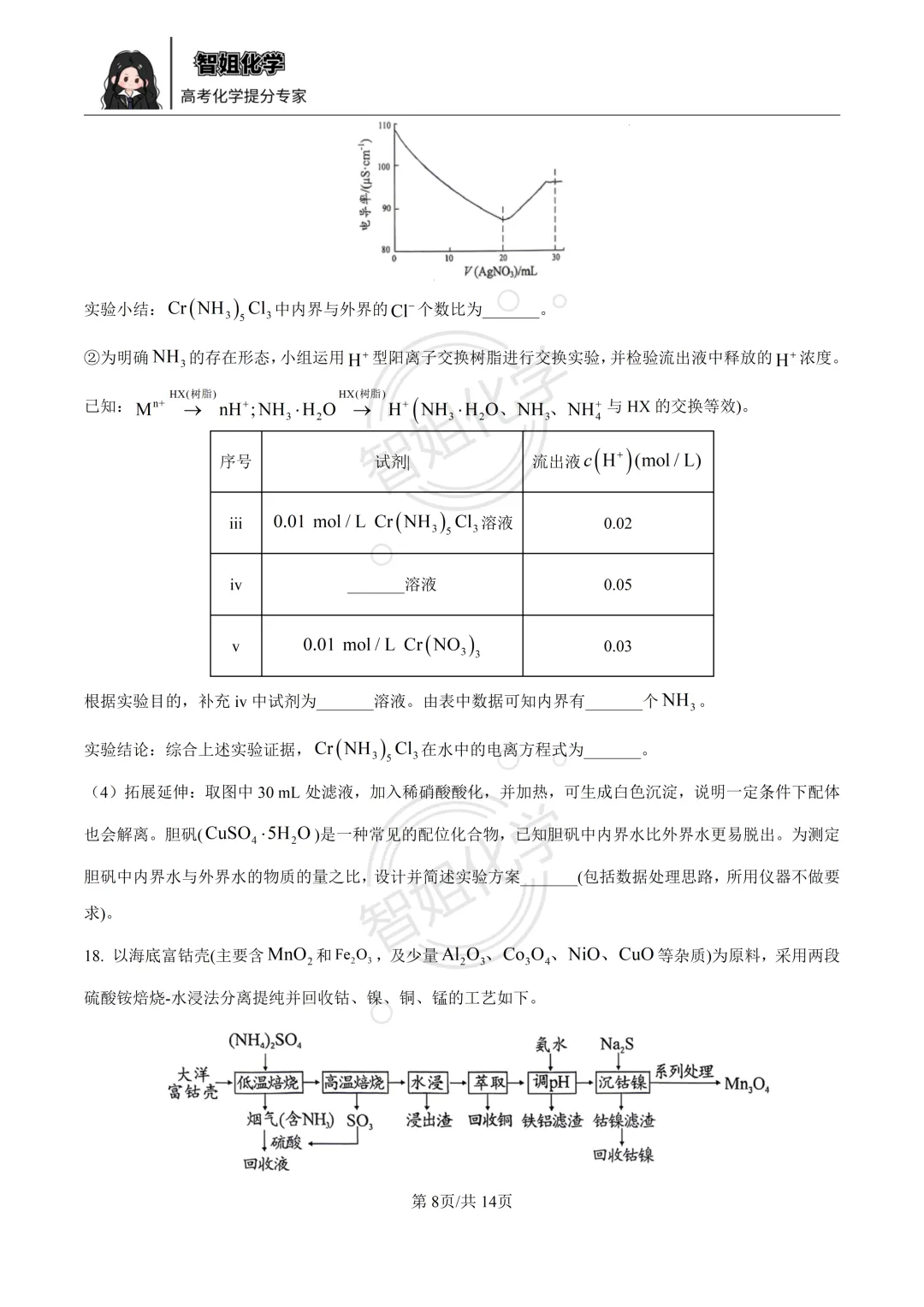 2026届广东省中山市大湾区高三第二次模拟考试化学试卷及答案 第8张