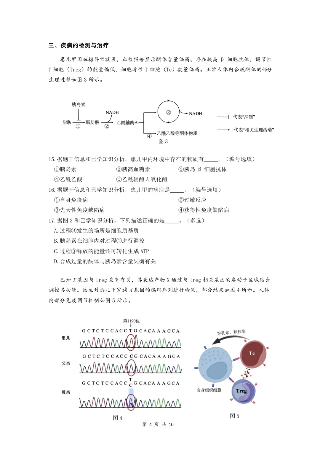 上海市2026届奉贤区高三二模生物试卷及答案 第4张