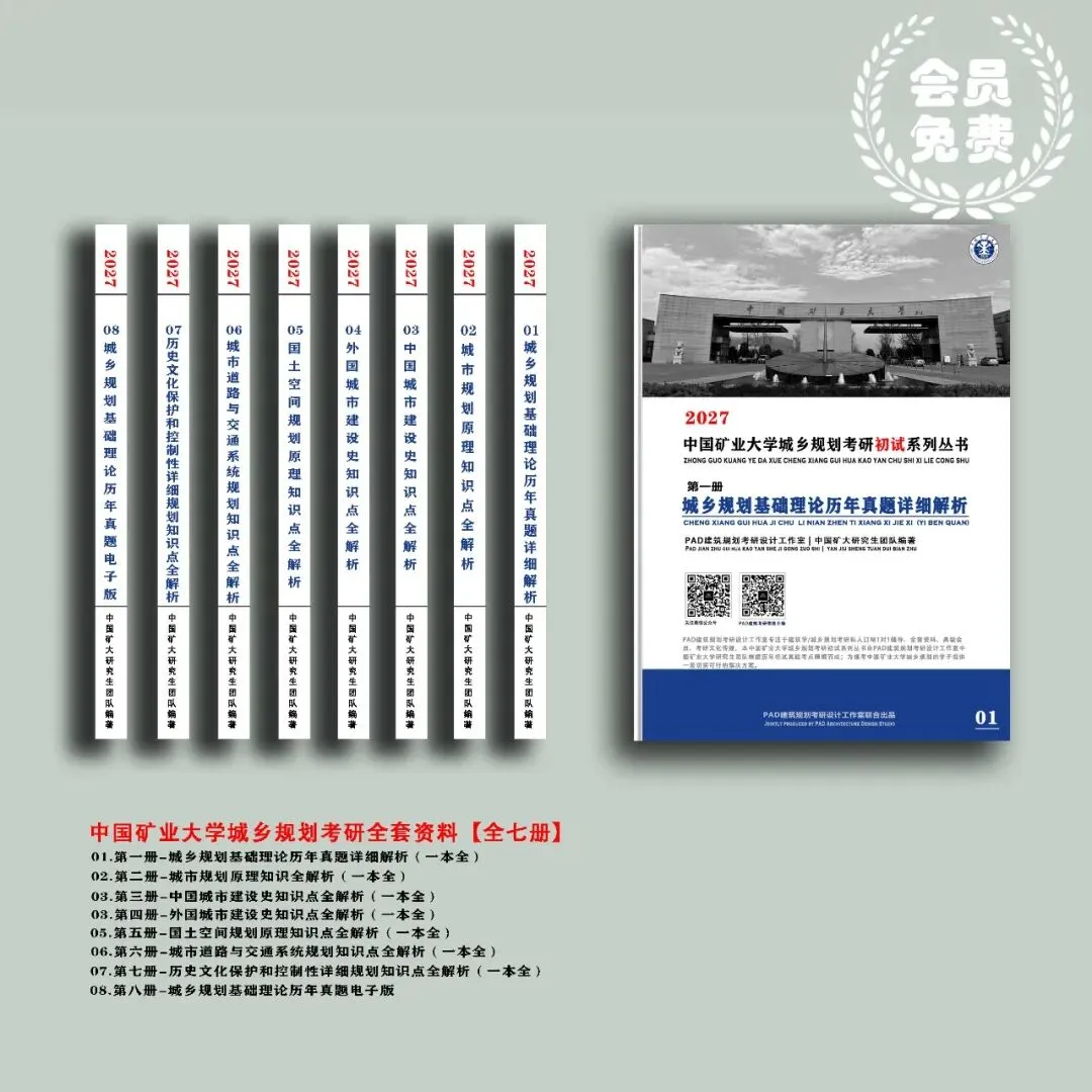 中国矿业大学徐州城乡规划考研历年真题初复试全套资料,文末赠送历年! 第1张