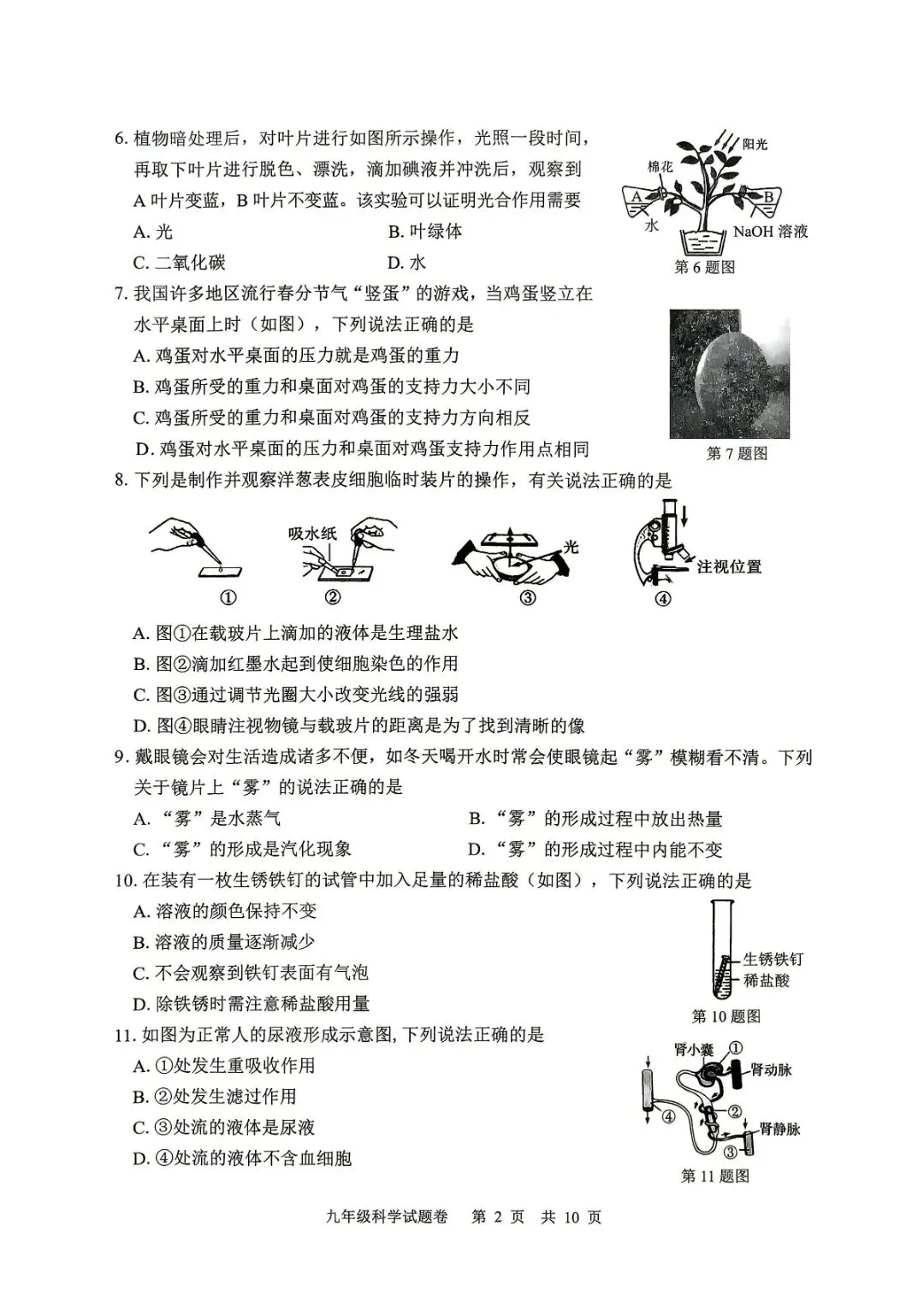 丽水中考一模 | 2026年4月丽水市中考一模「全科」试题 第5张