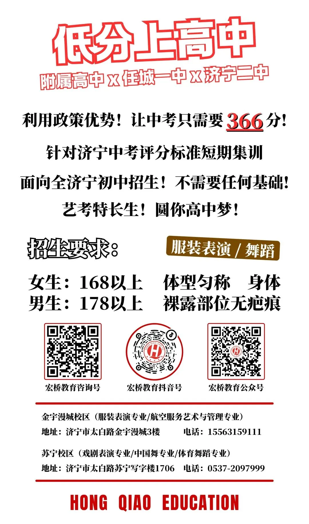 【济宁中考】宏桥学子全力冲刺服装表演中考特长生考试 第11张