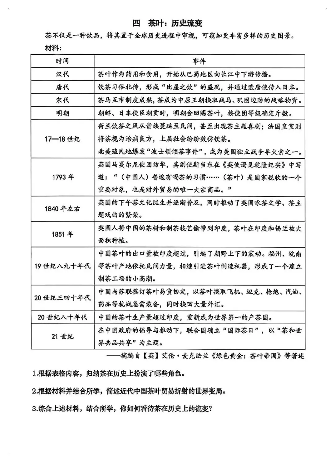 2026届高三二模历史试卷 第5张