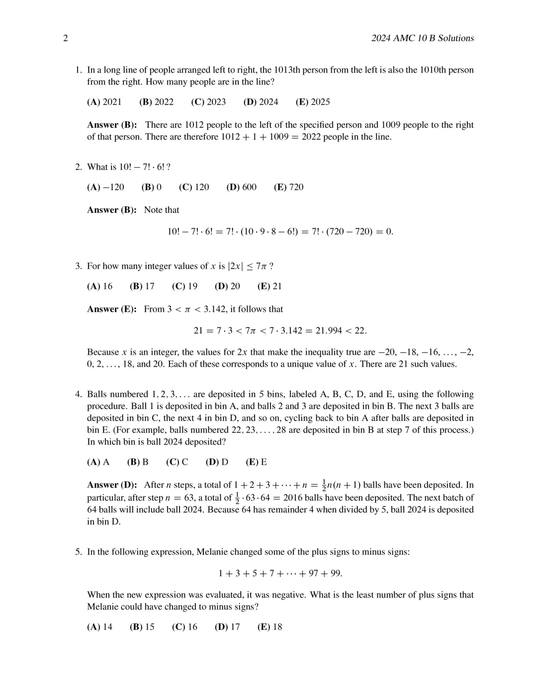 AMC10数学竞赛历年真题2010-2025年,涵盖A/B两卷,家长速来领取! 第5张