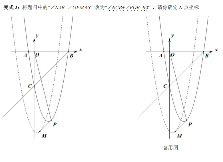 中考数学研题:二次函数与角度问题的变式 第2张
