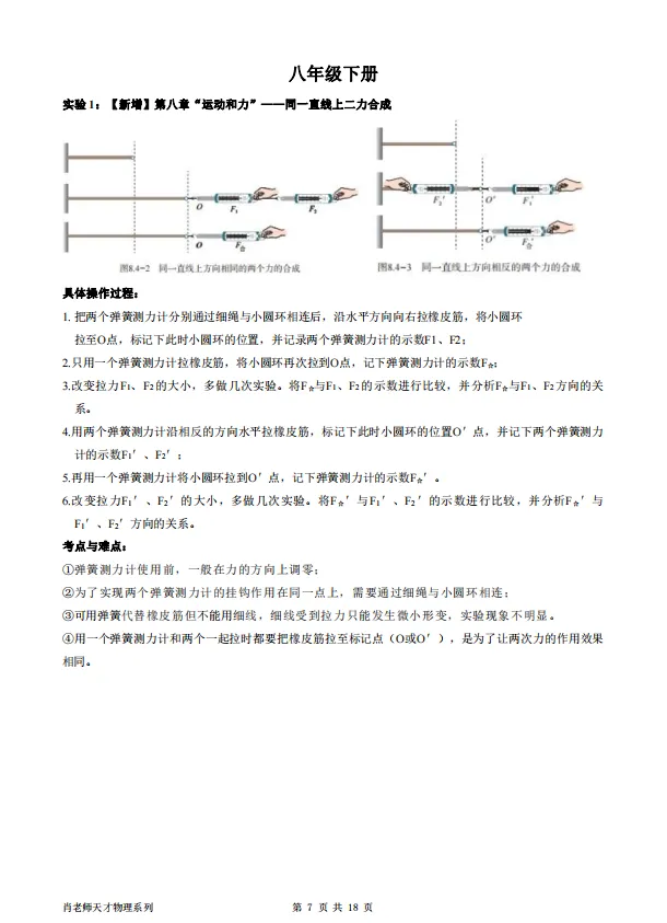 中考物理—新增及跨学科创新实践实验备考专题(八年级) 第2张