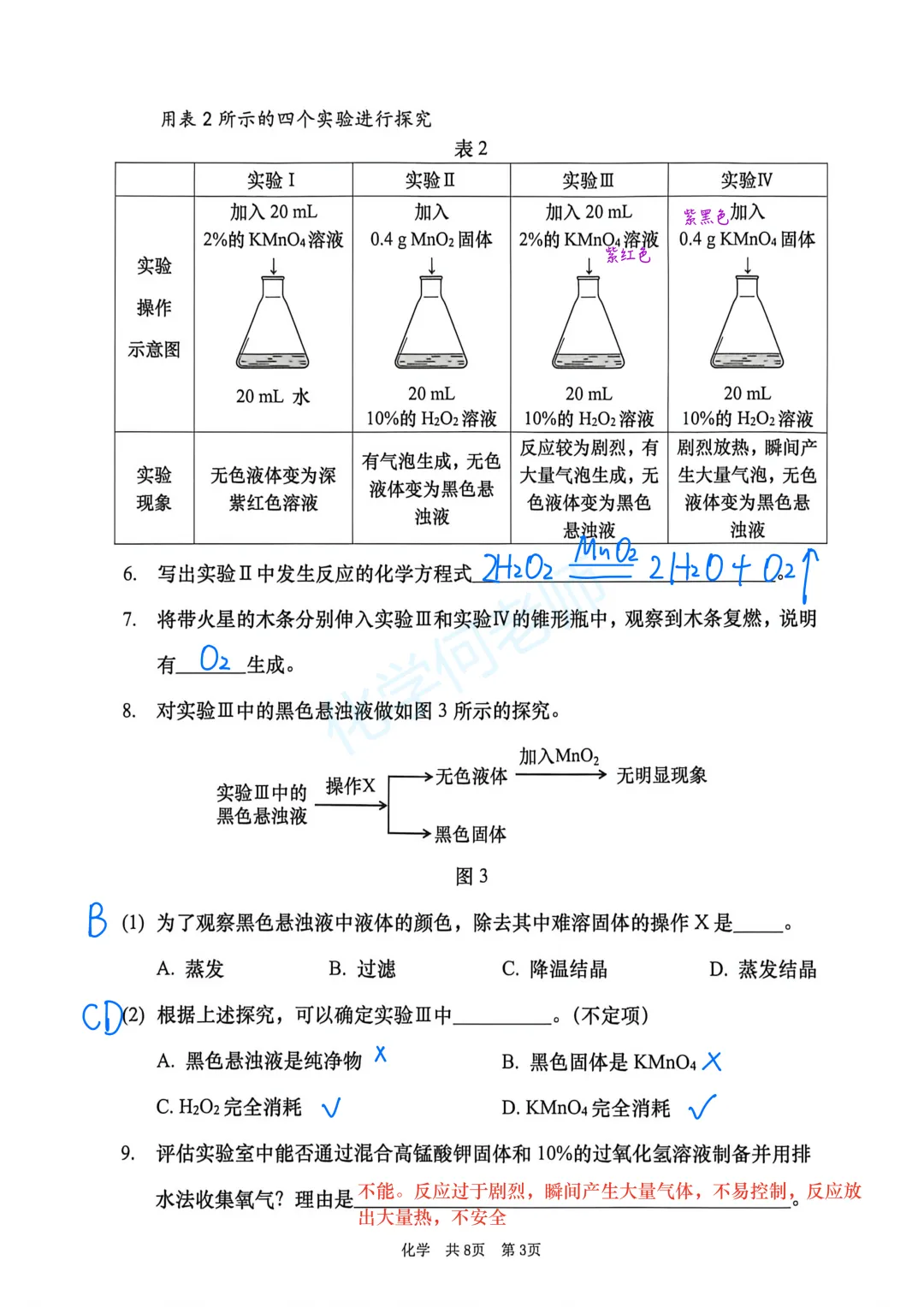 【中考理化二模卷】2026届徐汇初三二模物理&化学试卷参考答案 第9张