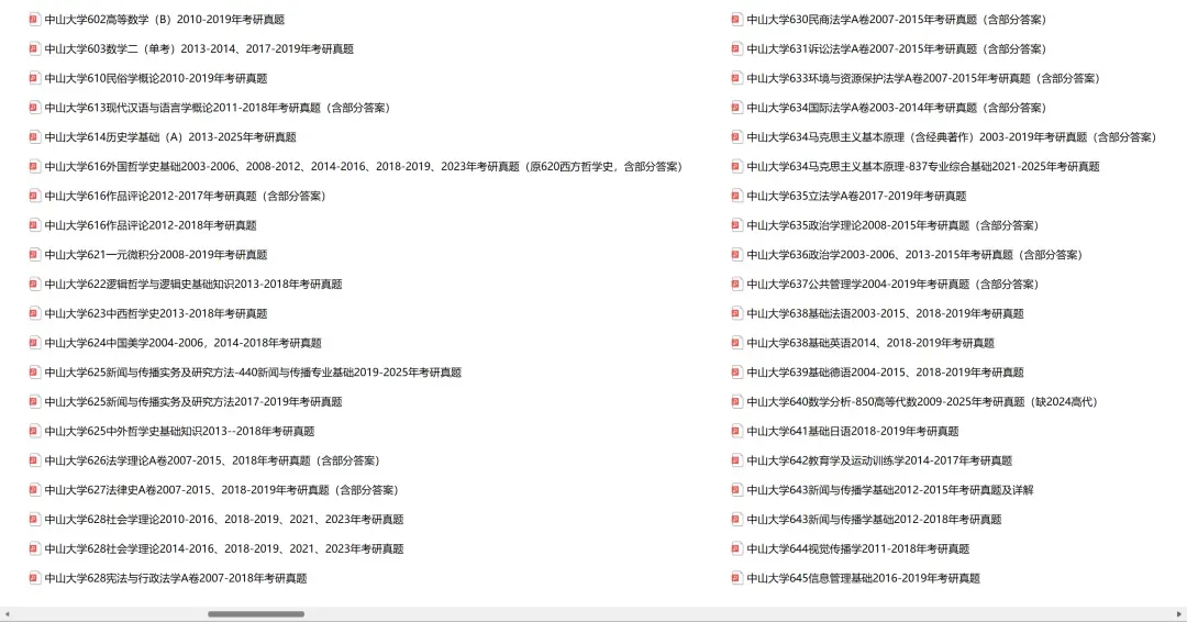 中山大学考研专业课历年真题汇总(含2026真题) 第3张