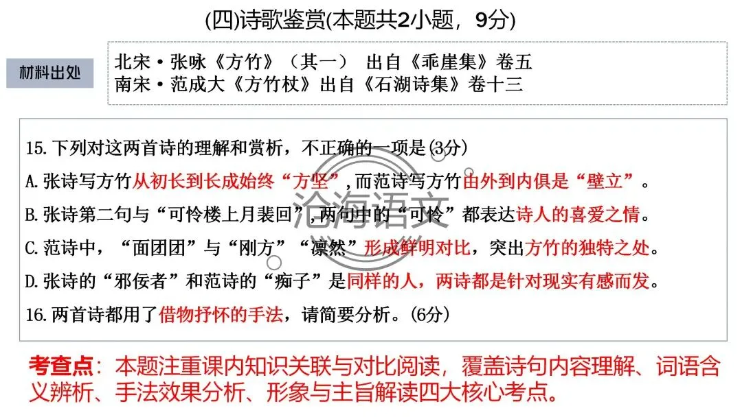 【模考讲评】2026届高三广州二模语文试题讲评 第69张