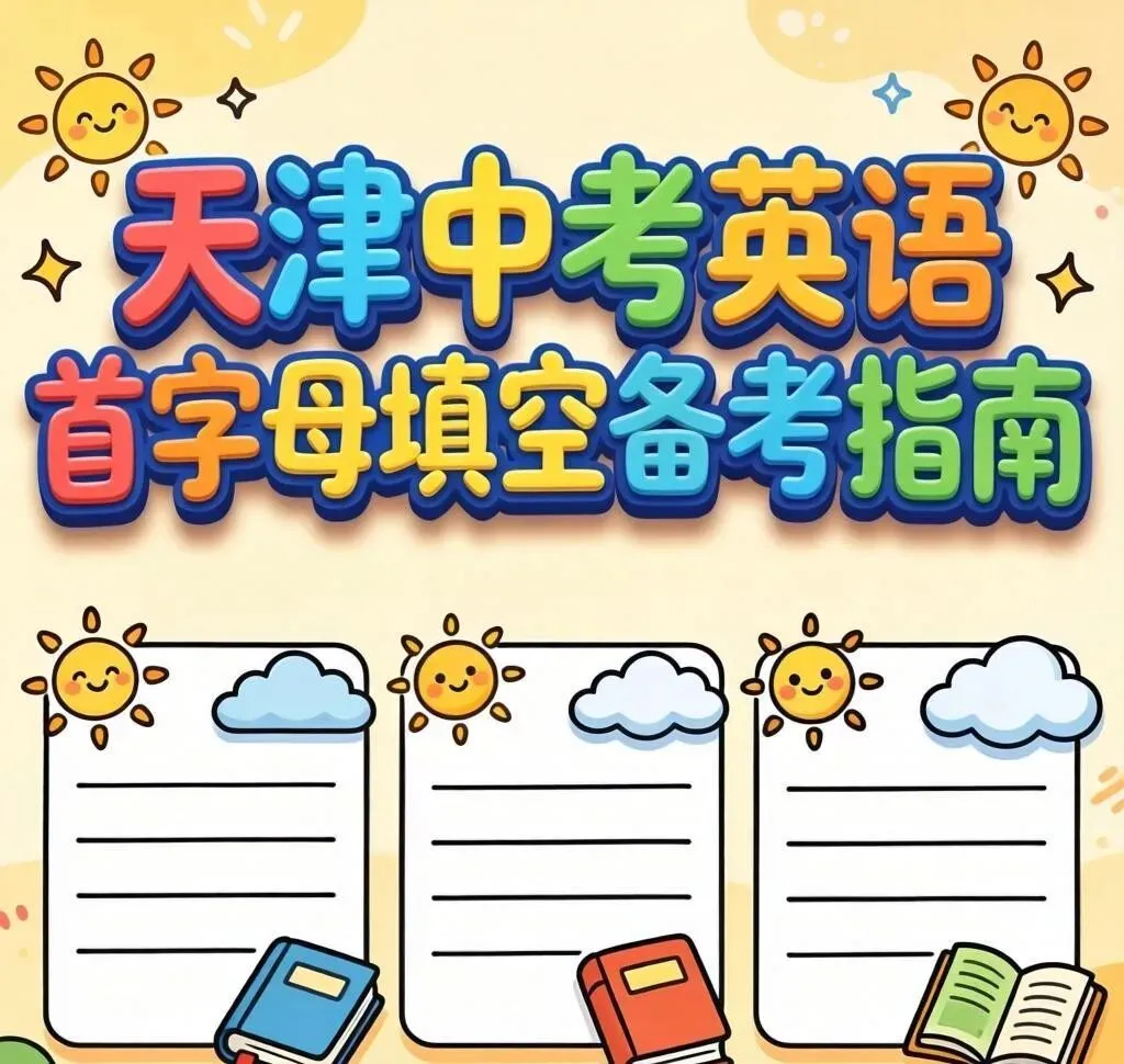 天津中考英语首字母填空备考指南:8年真题规律分析+十大答题技巧+高频全景词汇+终极知识清单. 第1张