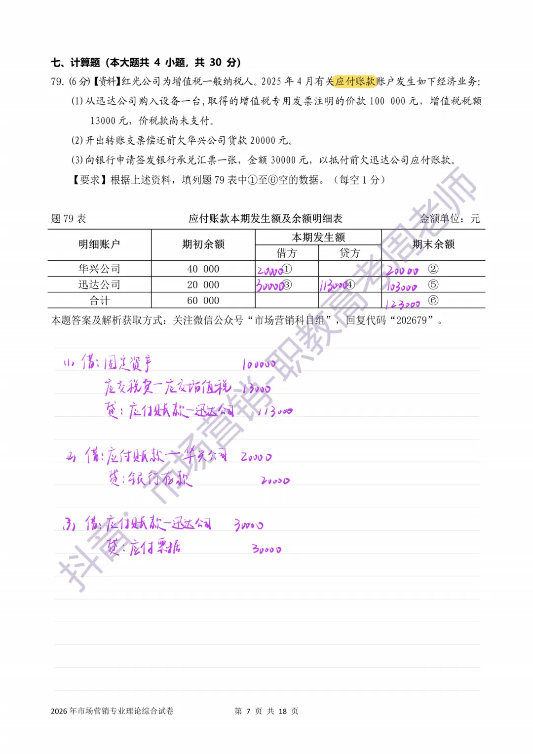2026年市场营销专业理论高考真题-第79题答案 第2张