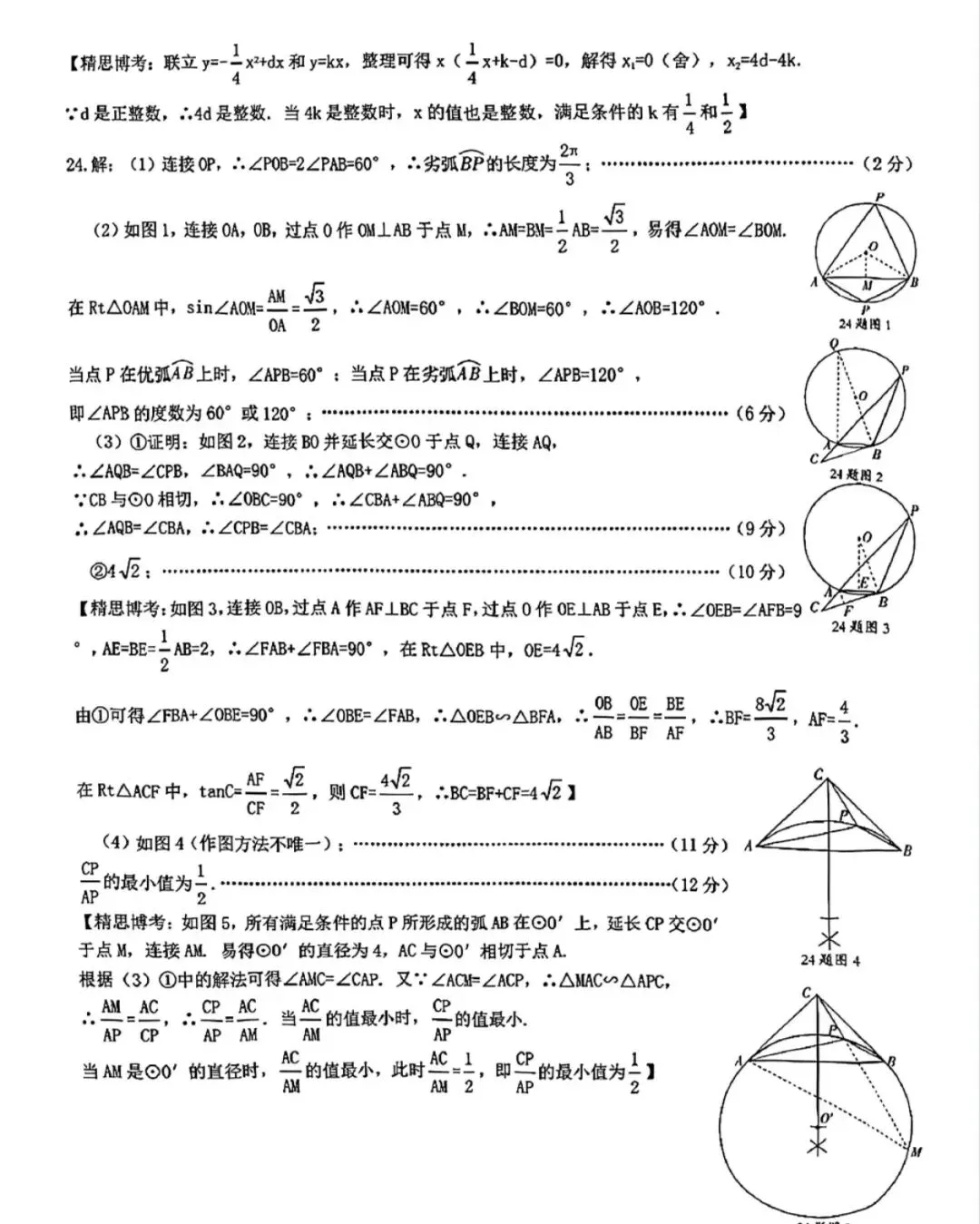 2026邯郸五中中考数学模拟试卷(巩固练习十三)及答案 第12张