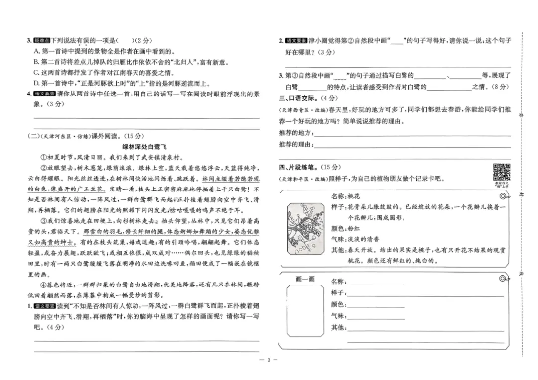 26春《天津真题圈》语文数学英语人教下册一二三四五六年级 PDF电子版(可下载) 第3张