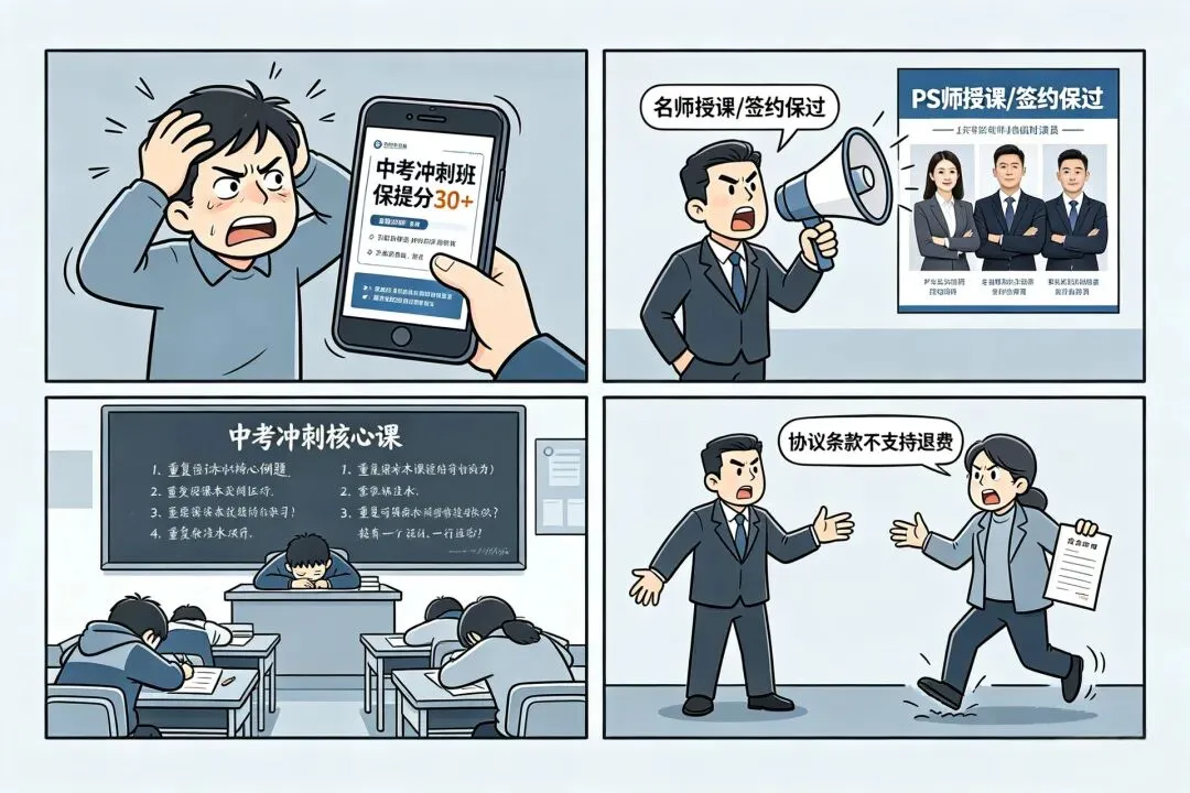 中考将至万元冲刺班教小学题?退费难背后谁在收割家长 第1张