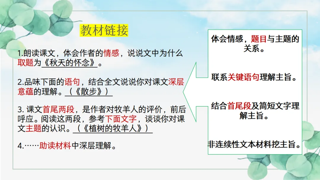 2026年中考专题复习:五抓法探究文章主旨ppt 第6张