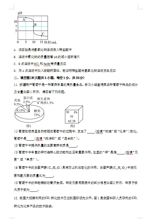 2025年新疆中考化学真题 第3张