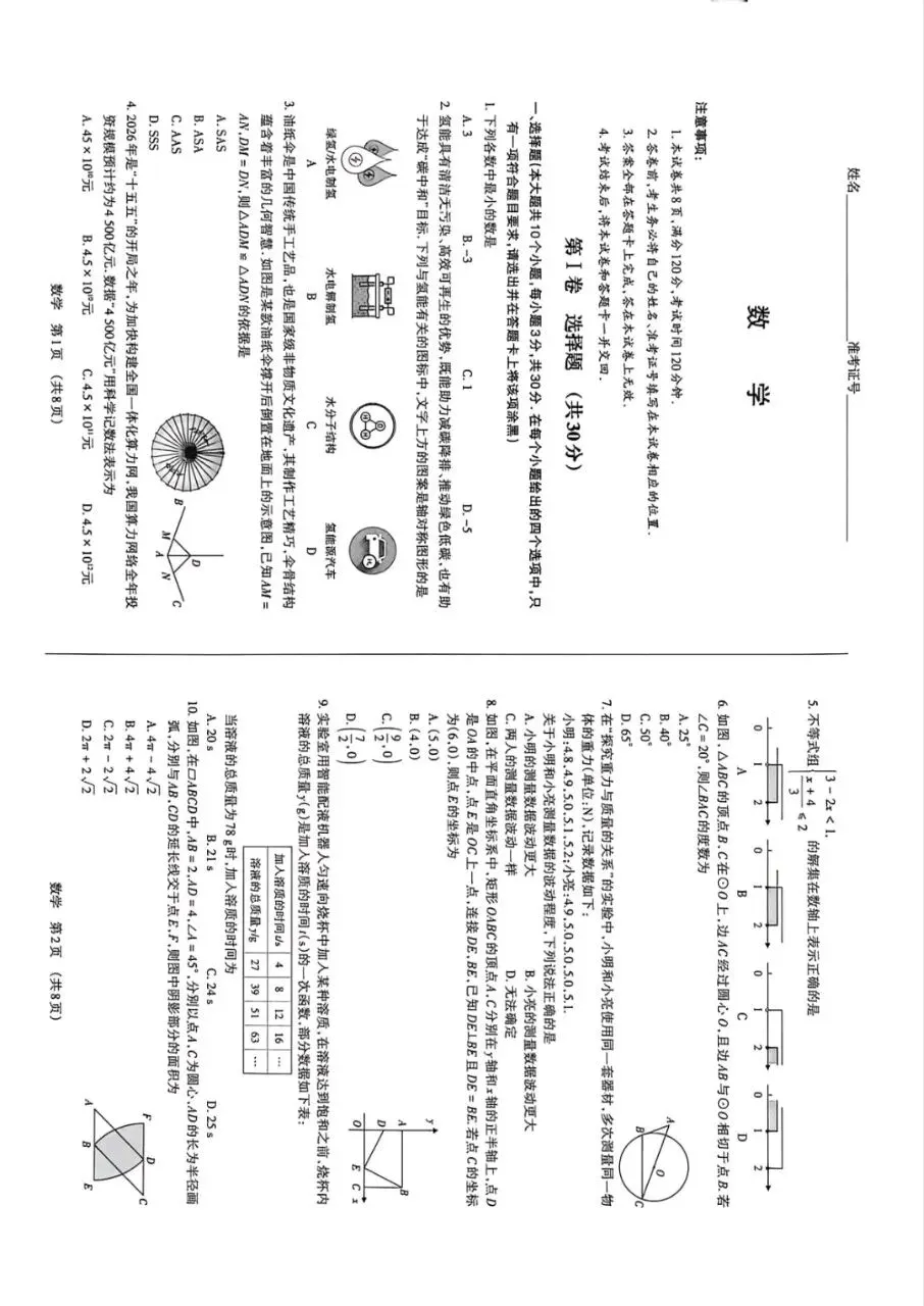2026年山西中考模拟联考试题A卷试卷答案【4.27模拟联考】 第3张