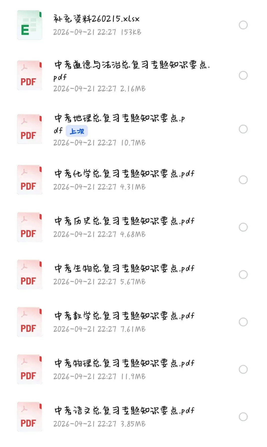 中考总复习专题知识点 第1张