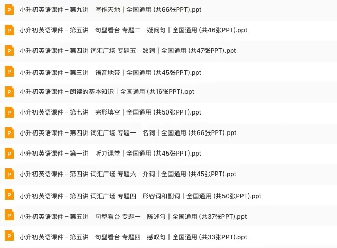 小升初英语资料【超全】汇总,小升初真题、模拟卷、专项训练、以及课件PPT等! 第17张