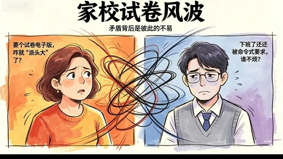 让老师发个电子版试卷,怎么就成'派头大'了 第1张