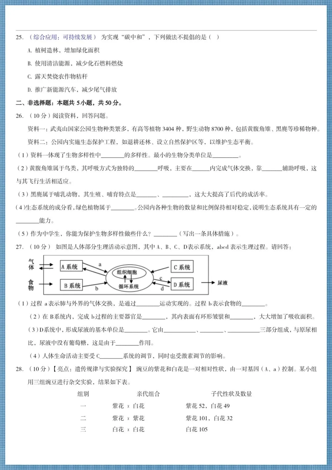 生地会考|2026春(生物会考)会考试卷+历年真题试卷+专项练习+重难点专项,电子版可打印! 第5张