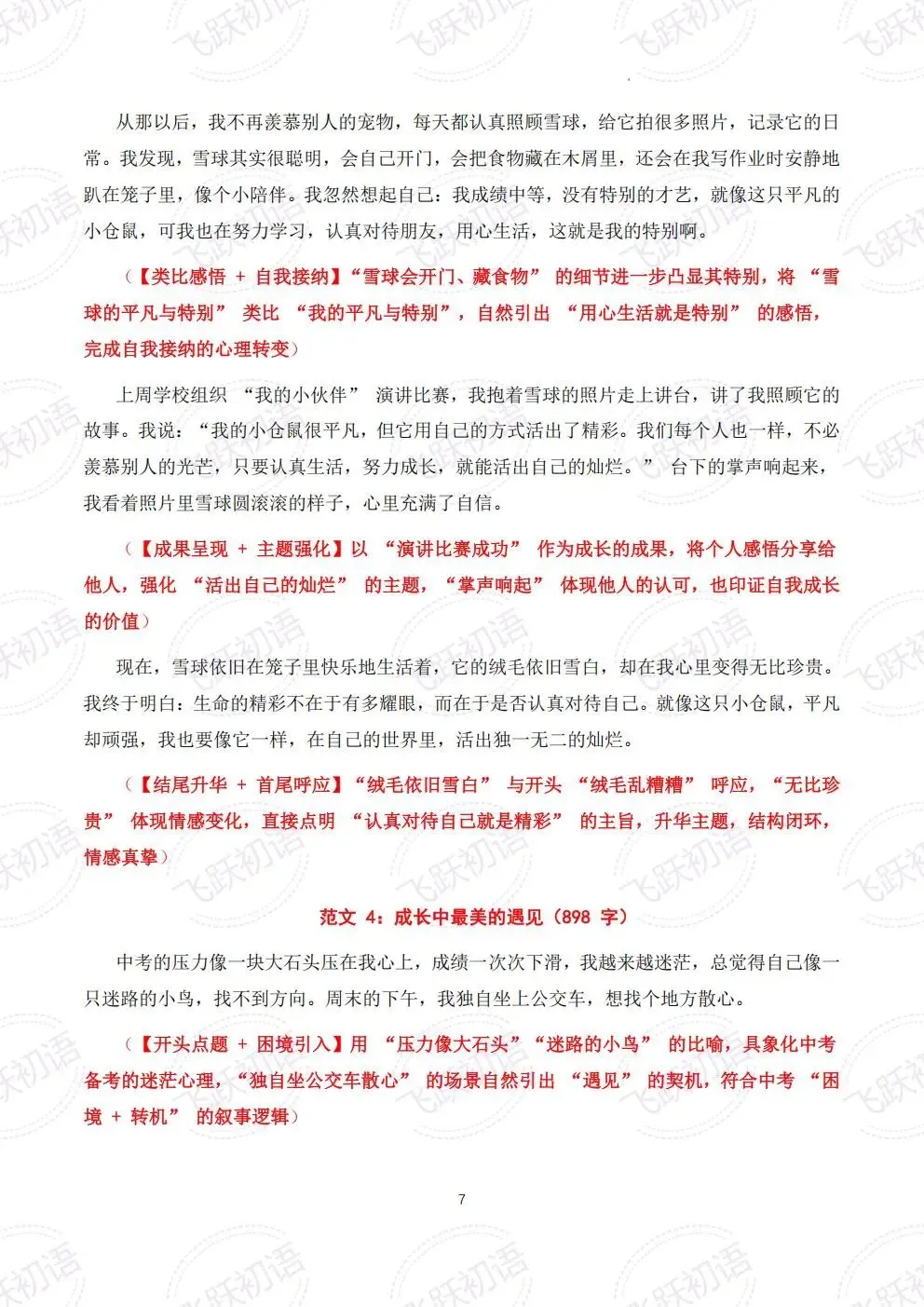 2026中考作文成长感悟主题押题预测——“成长感悟”主题8 篇高分作文(课件+指导+高分范文) 第7张