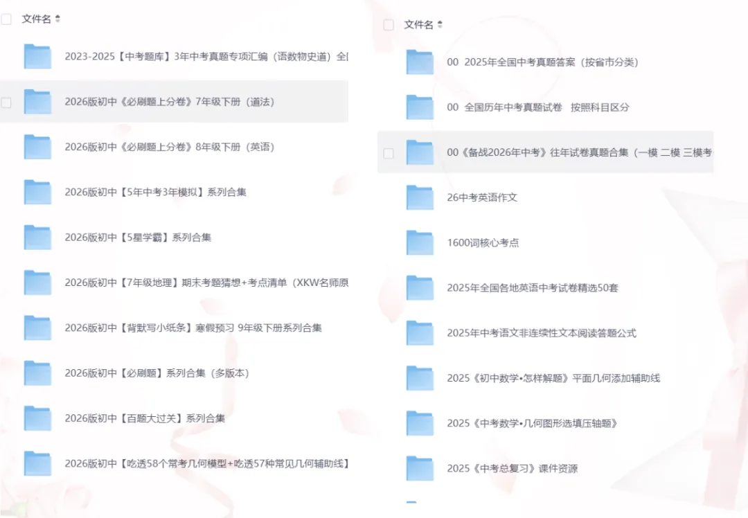 【2026中考全科资料】2026 中考备考资料合集整理|历年真题大合集+讲义+课件+专题训练+高频考点/7科考点总复习 第1张