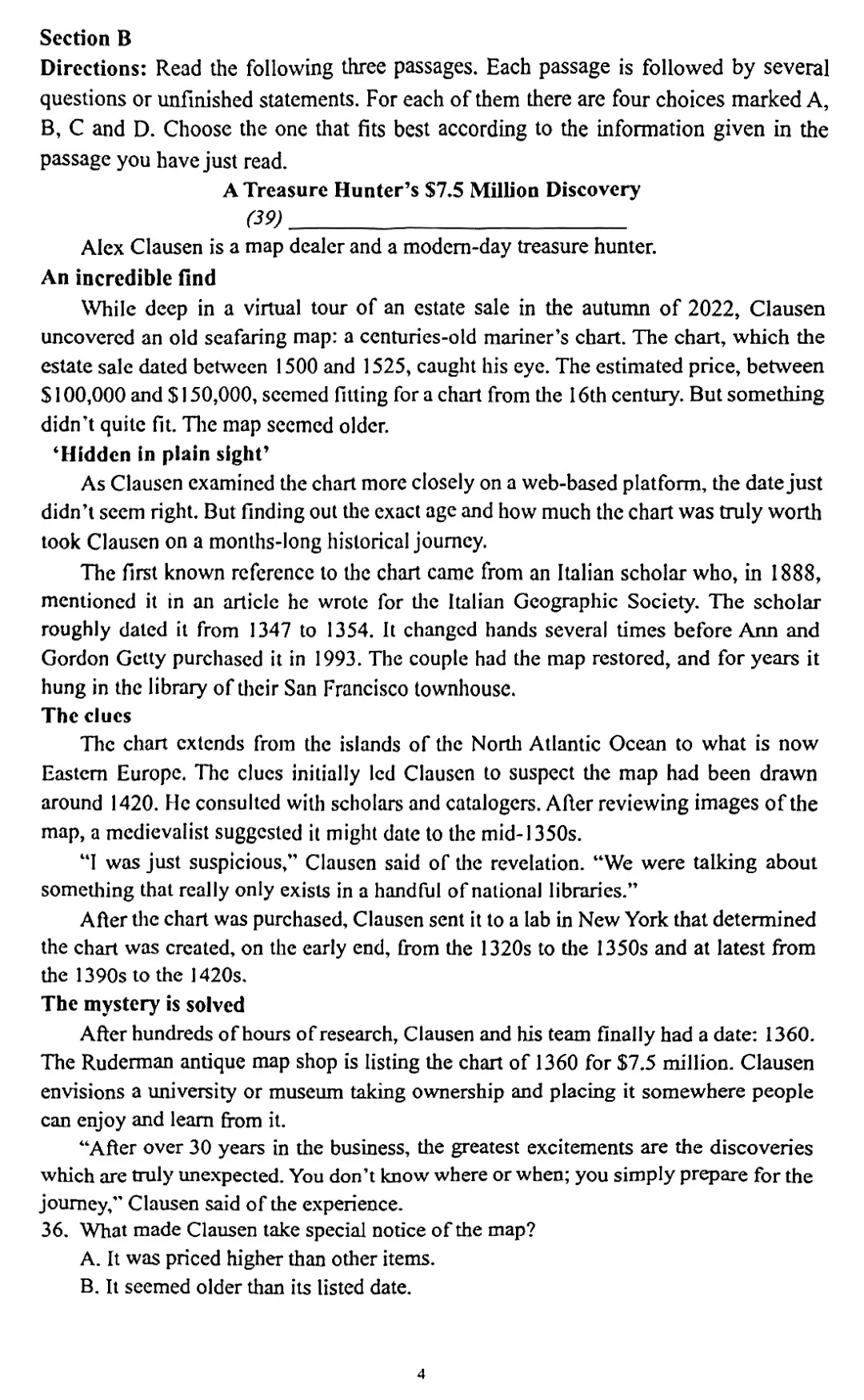 2026届杨浦区高三二模英语试卷 第4张