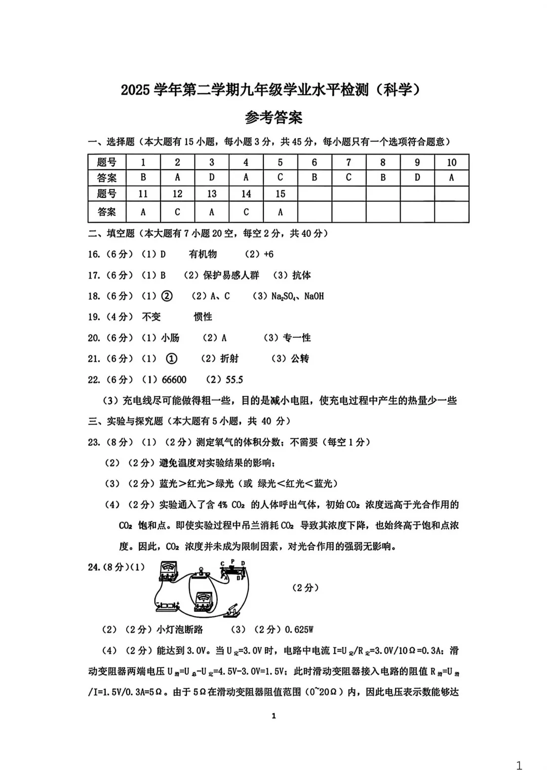中考一模|2026年4月杭州临安区中考一模试卷+答案全(内含下载链接) 第11张