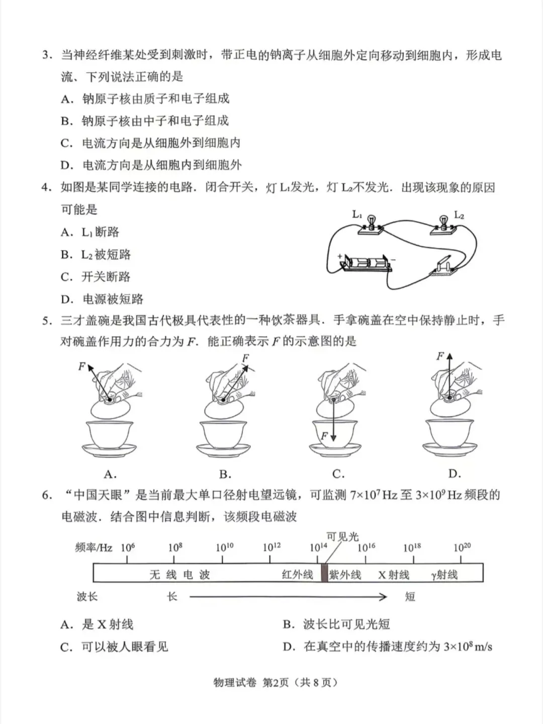 2026年广州市中考物理化学试卷来了! 第2张