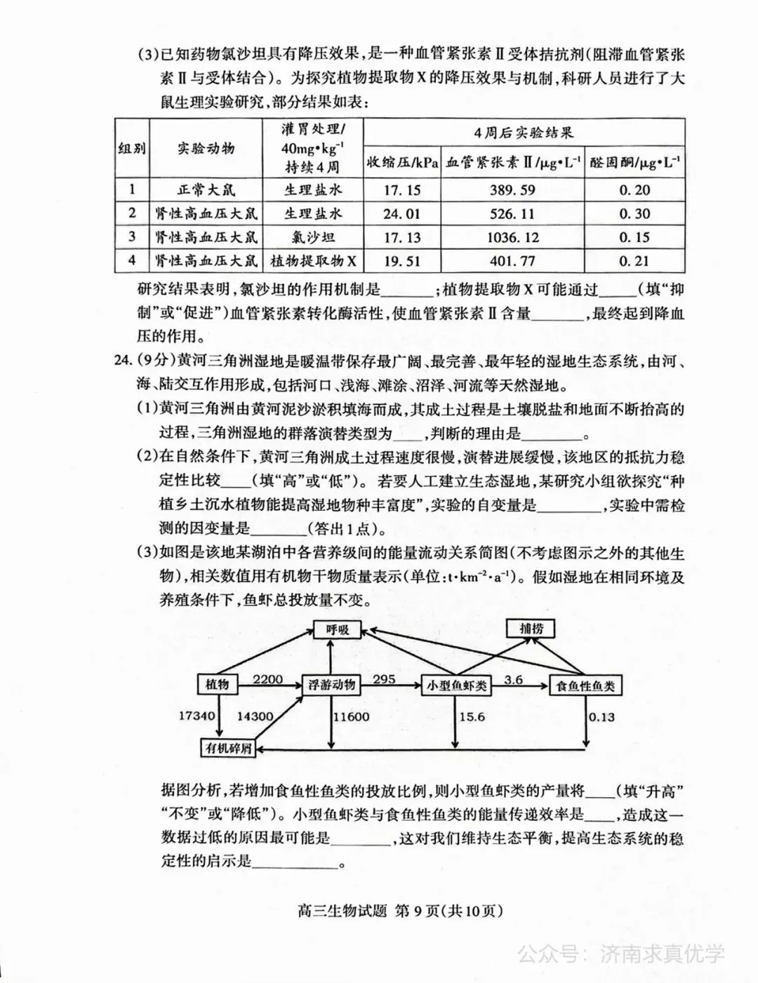 【模拟】山东省泰安市2026届高三二模考试生物试题 第9张