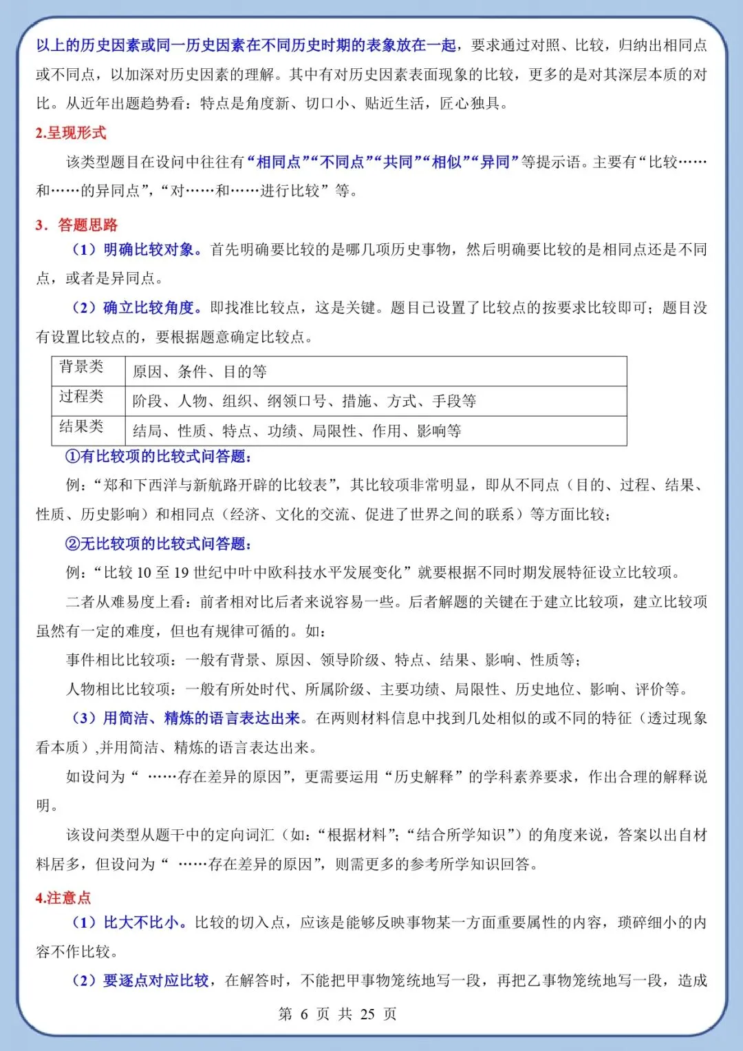 【中考历史6】2026中考历史材料综合题答题技巧 第6张
