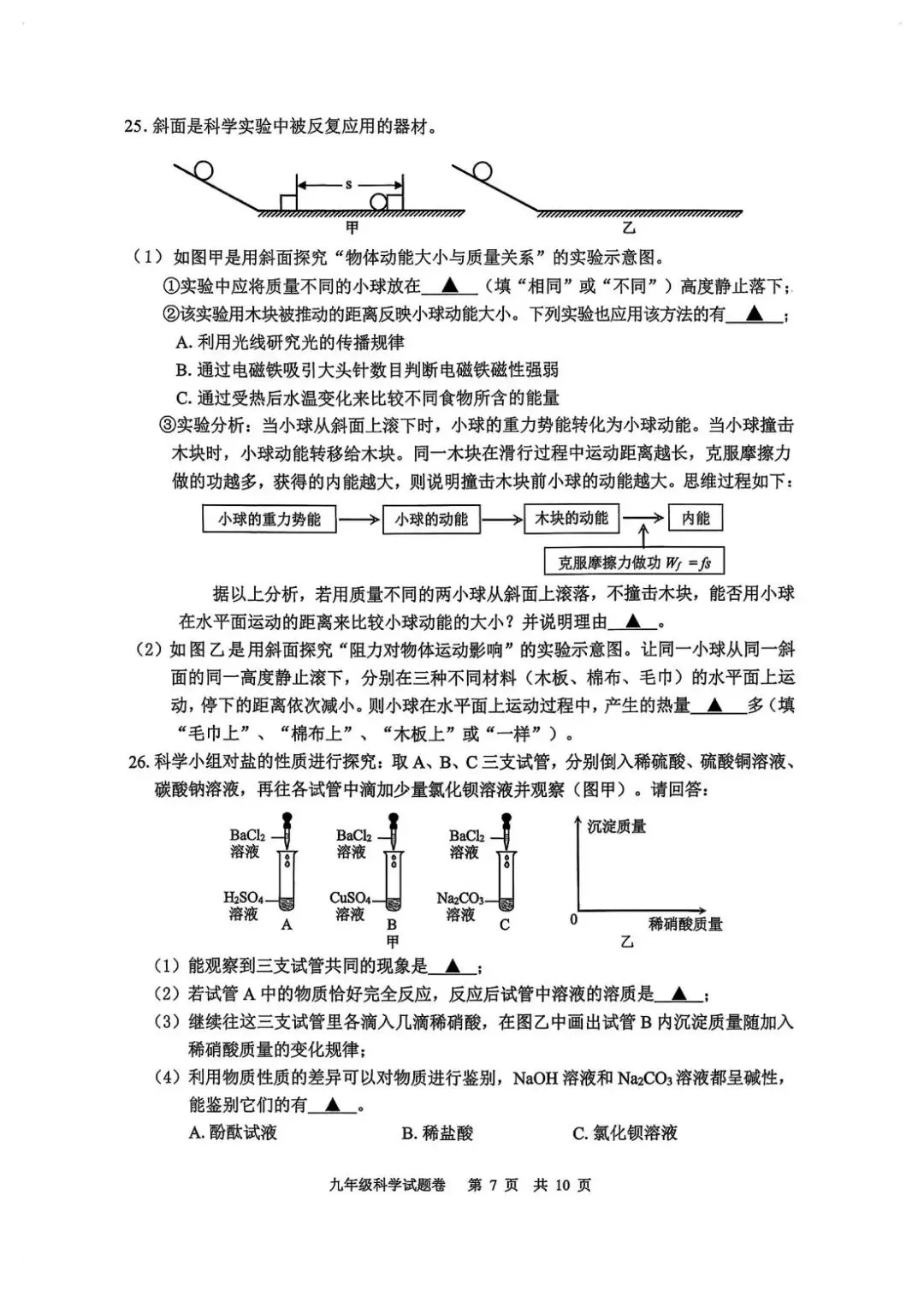 2026年4月浙江省丽水市中考一模试卷和答案,含英语听力,无水印免费下载 第46张