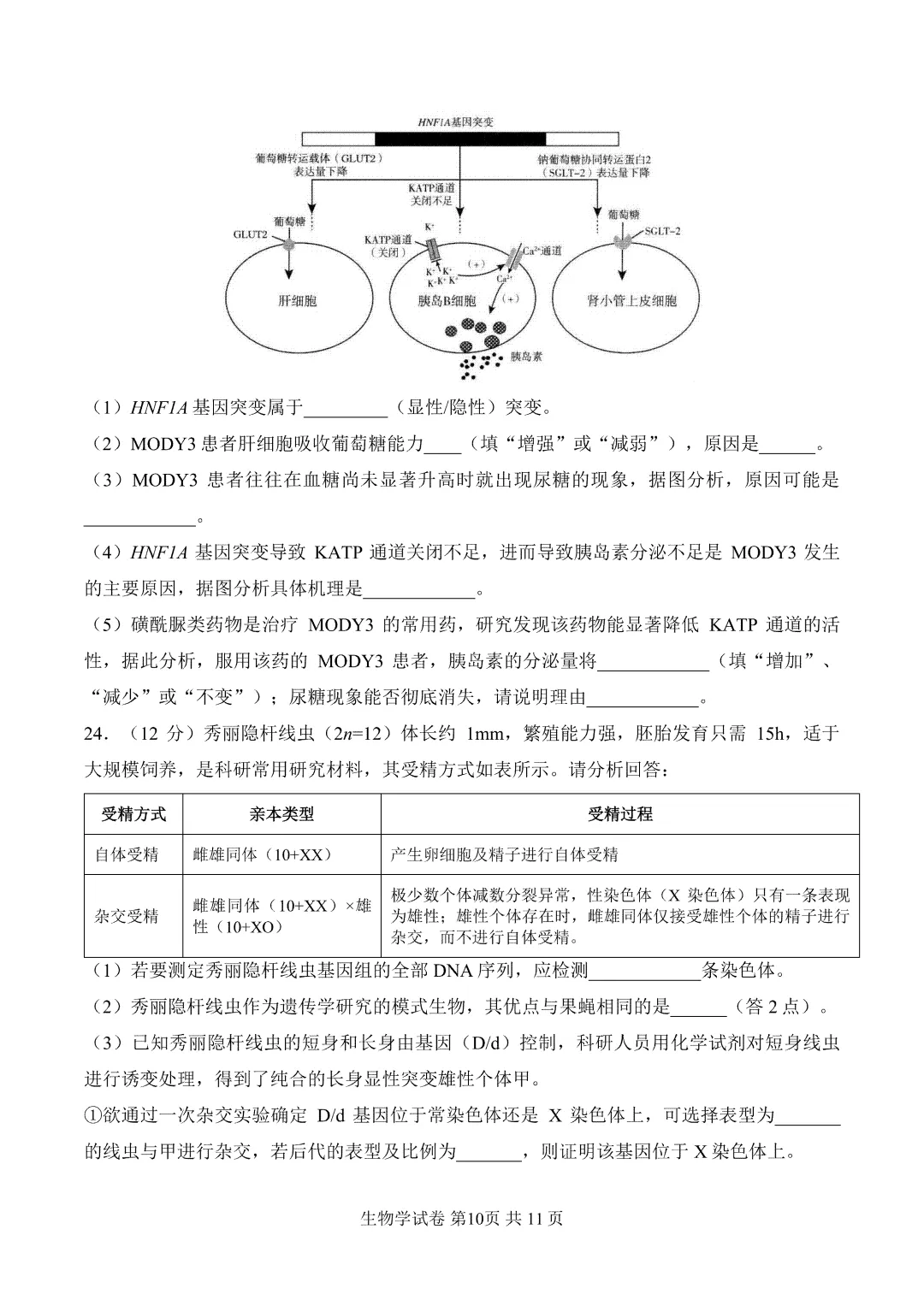 内蒙古呼和浩特市2026届第二次模拟考试生物试题 第11张