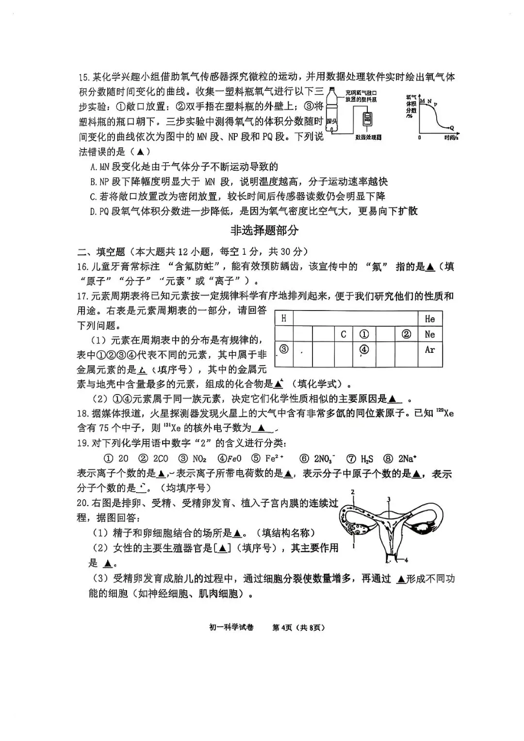 2026年4月蛟川书院七下期中测试真题卷 第7张