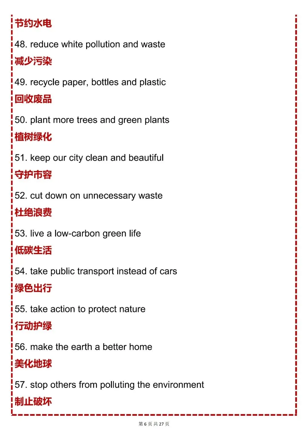 中考英语必背【2026 中考英语写作 150 个短语 + 100 个万能句型】,可打印 快收藏 第6张