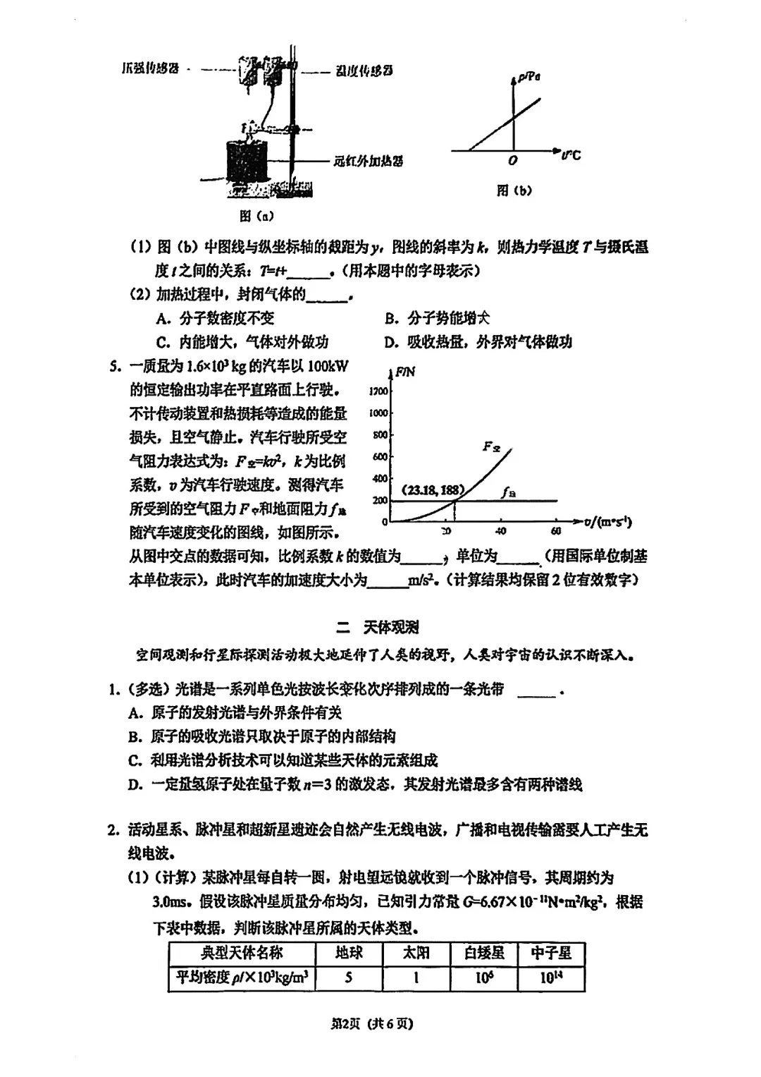 2026届杨浦区高三二模物理试卷 第2张